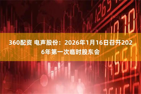 360配资 电声股份：2026年1月16日召开2026年第一次临时股东会